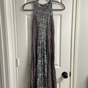 Multi-Print Maxi Dress